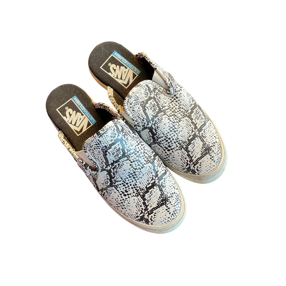 Vans Ultracush Slip On Mules Snakeskin Print Women Shoes Size 6.5‎